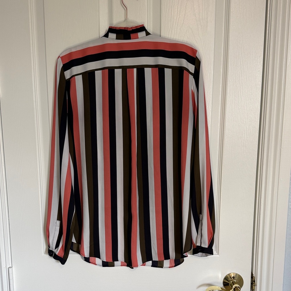 Ann Taylor Coral and Navy Striped Top - Picture 8 of 8